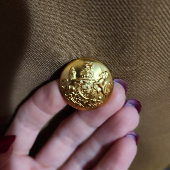 Tan Banana Republic Blazer Jacket with Gold Buttons - Picture 10 of 11